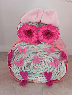 gateau de couches hiboux